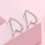 Hollow Out Triangle Zircon Earrings Female Love – Gifts for Her — 3