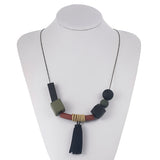 Geometric wood sweater chain – Stylish Gifts — 3