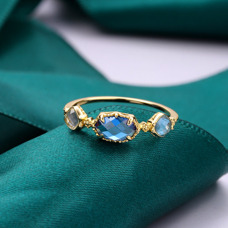Women's Vintage Natural Topaz Ring – Gifts for Her — 1