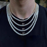 Zircon necklace single row chain – Jewelry Gift Ideas — 3