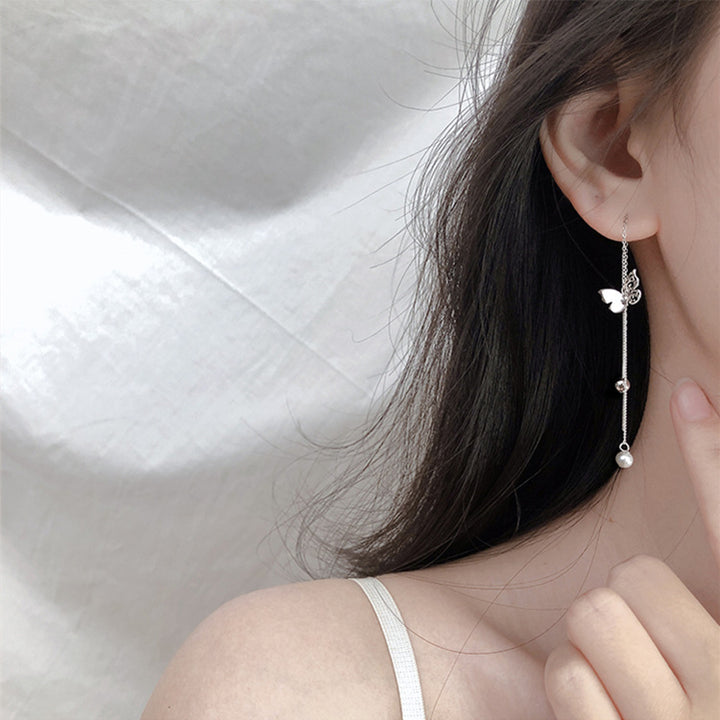 Silver Needle Temperament Sweet Butterfly Earring – Jewelry Gift Ideas — 1
