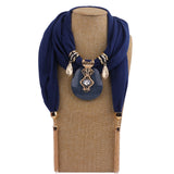Round Chain Fringe Pendant Scarf Shawl Scarf – Jewelry Gift Ideas — 10