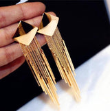 Popular Geometric Diamond Tassel Earrings – Special Occasion Gifts — 5