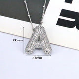 26 English Letter Necklace Female Copper Inlaid – Jewelry Gift Ideas — 12
