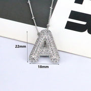 26 English Letter Necklace Female Copper Inlaid – Jewelry Gift Ideas — 12