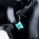 Natural Crystal Merkaba Star Carved Earrings – Stylish Gifts — 11