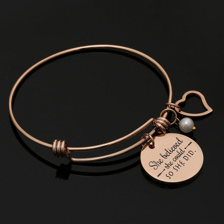 Engraved Titanium Steel Tag Adjustable Bracelet – Jewelry Gift Ideas — 1