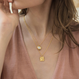 Button mother-of-pearl clavicle chain – Gifts for Her — 3
