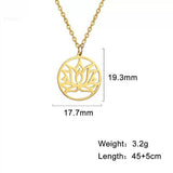 Female Buddha Lotus Stainless Steel Pendant – Jewelry Gift Ideas — 5