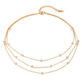 18K Gold Stainless Steel Three-layer Necklace – Jewelry Gift Ideas — 4