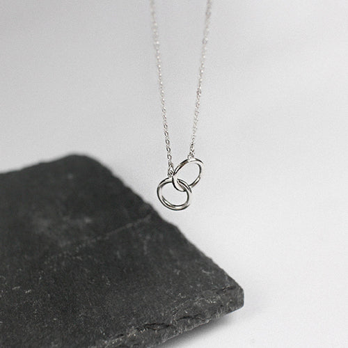 Circle double ring necklace – Jewelry Gift Ideas — 2