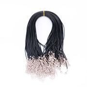 Rope Leather Rope Wax Thread Necklace Rope Black – Jewelry Gift Ideas — 9