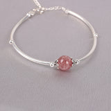 Bracelet Female Pink Crystal Transfer Beads – Jewelry Gift Ideas — 4