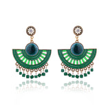 Bohemian Fan Earrings Rice Bead Earrings Ice Split – Thoughtful Gifts — 8