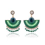 Bohemian Fan Earrings Rice Bead Earrings Ice Split – Thoughtful Gifts — 8