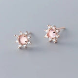 S925 Silver Fashion Sweet Sunflower Earrings – Stylish Gifts — 5