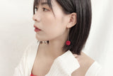Velvet Long Cute Sweet Fluffy ball Earrings – Meaningful Gifts — 5