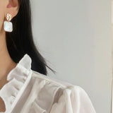Natural Square Baroque Pearl Earrings – Stylish Gifts — 1