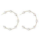 Pearl big circle earrings – Unique Gift Ideas — 2