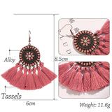 Fabric Tassel Large Version Sunflower Earrings – Unique Gift Ideas — 2