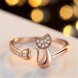 Simple personality creative kitten opening ring – Cat Lover Gifts — 8