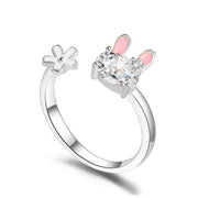 Beautiful Girl Heart Flower Index Finger Ring – Jewelry Gift Ideas — 5