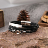 Stainless Steel Leather Bracelet Multilayer – Jewelry Gift Ideas — 5