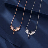 Micro-set Fancy Diamond Angel Wings Necklace – Jewelry Gift Ideas — 2