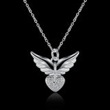 Heart Shaped Necklace with Creative Angel Wings – Jewelry Gift Ideas — 5
