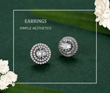 Women's Stylish Round S925 Sterling Silver Stud – Gifts for Her — 8