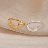 Diamond-shaped Hollowed Out Flower Ring Female I – Jewelry Gift Ideas — 4