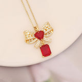 Red Love Maple Leaf Pendant Stainless Steel – Jewelry Gift Ideas — 10
