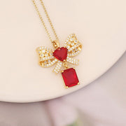 Red Love Maple Leaf Pendant Stainless Steel – Jewelry Gift Ideas — 10