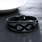 Alloy lucky figure 8 leather bracelet – Jewelry Gift Ideas — 3