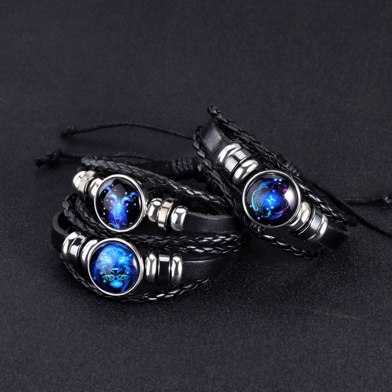 12 Zodiac Constellation Bracelet Luminous Braided – Jewelry Gift Ideas — 7