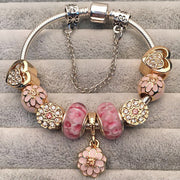 Pink Glass Bead DIY Beaded Bracelet Jewelry – Jewelry Gift Ideas — 1