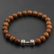 Hot Men Natural Wood Beads Cross Bracelets Onyx – Gifts for Him — 7