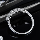 Moissanite Seven Diamond Row S925 Silver Ring – Everyday Gifts — 1