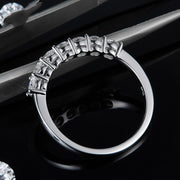 Moissanite Seven Diamond Row S925 Silver Ring – Everyday Gifts — 1