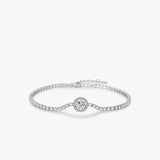 Silver Light Luxury Tennis Bracelet For Women – Jewelry Gift Ideas — 4