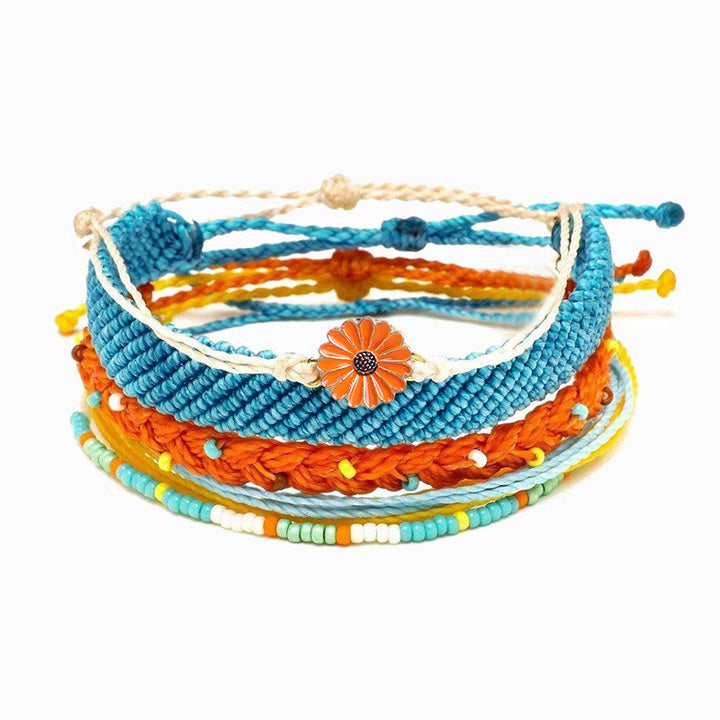Hand-woven bracelet daisy sunflower – Jewelry Gift Ideas — 1