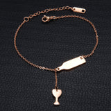 Stainless steel wine glass bracelet – Jewelry Gift Ideas — 6