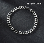 Stainless Steel Six Side Grinding Cuban Bracelet – Jewelry Gift Ideas — 12