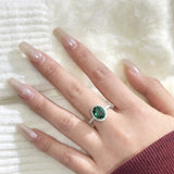S925 Sterling Silver Big Diamond Oval Diamond – Everyday Gifts — 4