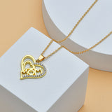 Mother's Day Mom Heart Shape With Diamond Letter – Gifts for Her — 6