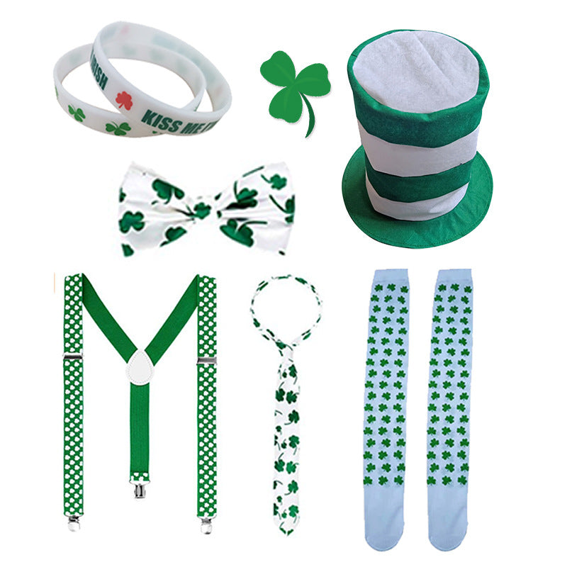Clover Bracelet Strap White And Green Striped Hat – Jewelry Gift Ideas — 1