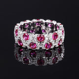 Simulated Red Treasure Hand Set Diamond Pairing – Birthday Gifts — 5