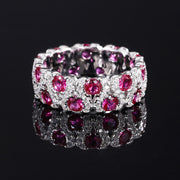 Simulated Red Treasure Hand Set Diamond Pairing – Birthday Gifts — 5