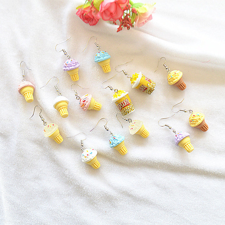 Mini Simulation Popcorn Earrings Sweet And Cute – Surprise Gifts — 1