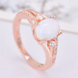 Natural Semi-Precious Moonstone Ring Simple – Everyday Gifts — 4